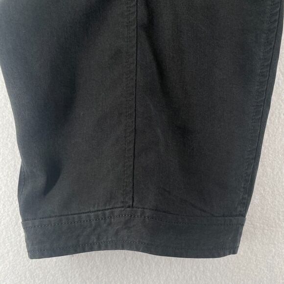 EILEEN FISHER Pants 3X Plus Tencel Twill Tapered Ankle Button Cuff Utility Black - Picture 9 of 16